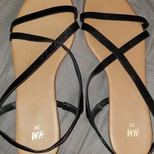 Black strappy sandals